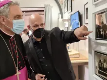 Archbishop Georg Gänswein at the exposition in Rome.